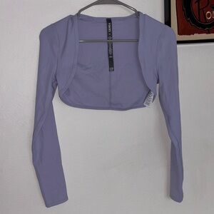 Vuori Light Purple Long Sleeve Crop Top